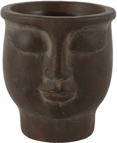 bloempot Ming 12,5 x 14 cm aardewerk bruin