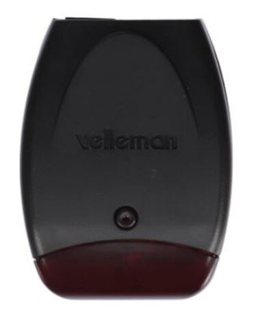 bel-detector led 8 x 5,5 x 3,5 cm zwart/rood