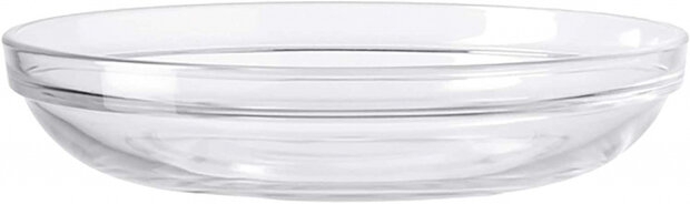 serveerschaal Trend 16 x 3,5 cm glas transparant