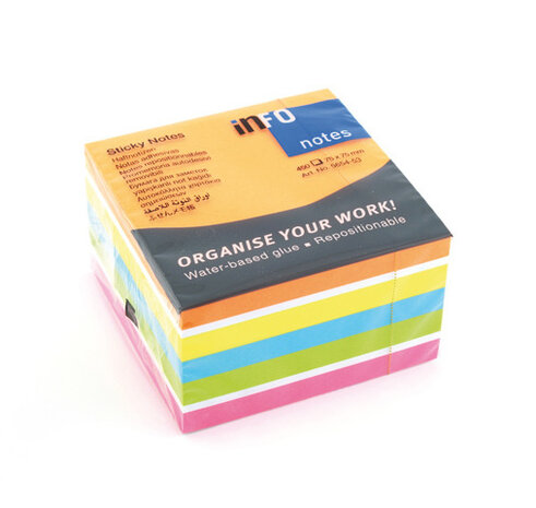 memoblaadjes 7,5 x 7,5 cm papier  450 stuks