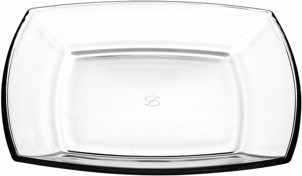 serveerschaal Carre 26,5 x 26,5 cm glas transparant