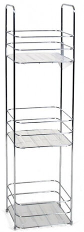 staand doucherek Otto 3-laags 63 cm staal chroom