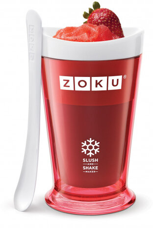 slush- en milkshakemaker 17 x 9 cm 250 ml rood 3-delig