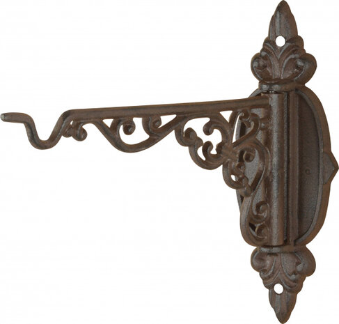 muurhaak 26,7 x 9,4 x 25,3 cm gietijzer bruin