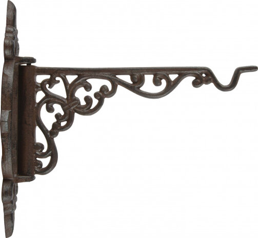 muurhaak 26,7 x 9,4 x 25,3 cm gietijzer bruin