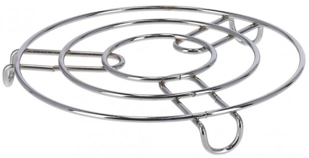 onderzetter 20 x 3 cm staal zilver