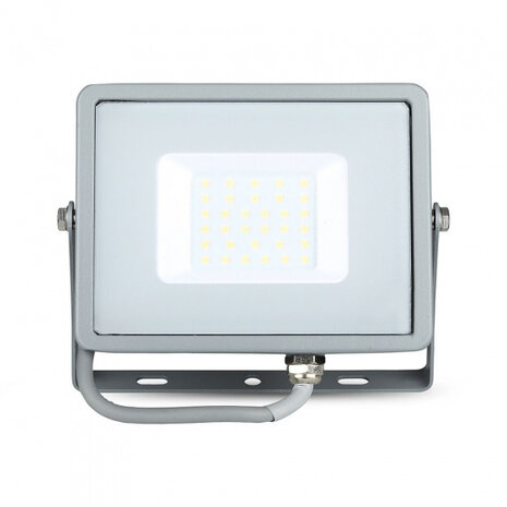 schijnwerper VT-30 30W 2400 lumen 3000K 17,8 cm grijs