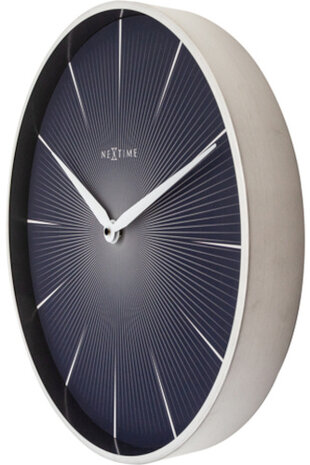 wandklok 2 Seconds 40 cm staal zwart/zilver