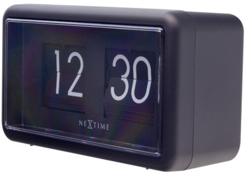 tafelklok Flip Clock 7 x 18 x 10 cm zwart/wit