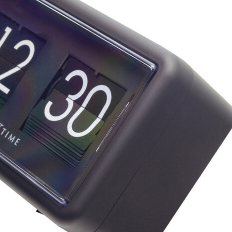 tafelklok Flip Clock 7 x 18 x 10 cm zwart/wit