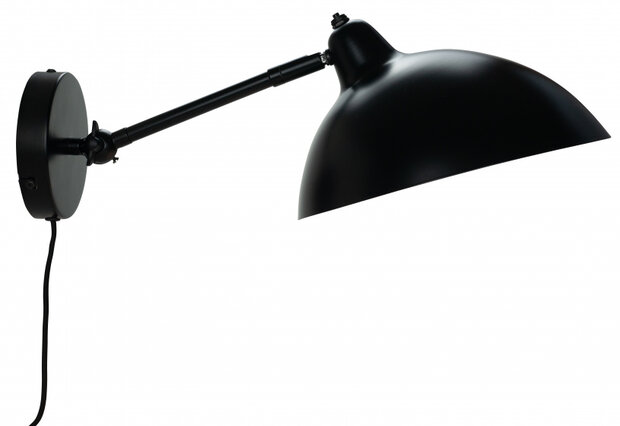 wandlamp Futura 26 x 16 cm E14 staal zwart