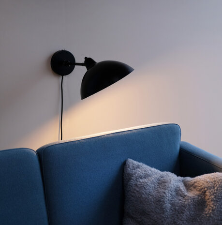 wandlamp Futura 26 x 16 cm E14 staal zwart