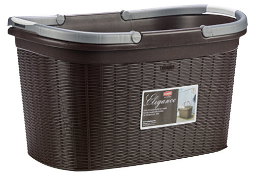 wasmand Elegant 35 liter 57,5 x 36,5 cm bruin