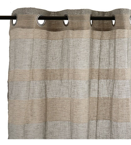 gordijn 260 x 140 cm polyester grijs/beige