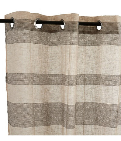 gordijn 140 x 260 cm polyester beige/grijs