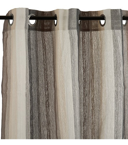 gordijn 140 x 260 cm polyester beige/grijs/bruin