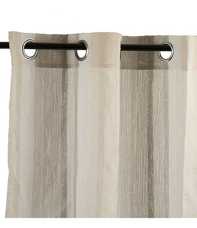 gordijn 140 x 260 cm polyester beige/wit/bruin