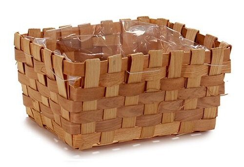 bloempot 23 x 19 x 11 cm riet naturel