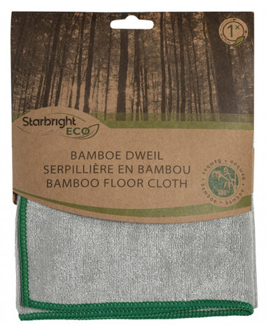 dweil 50 x 70 cm bamboe grijs/groen