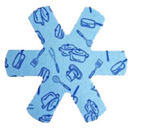 panbeschermers 38 cm polyester blauw 3 stuks
