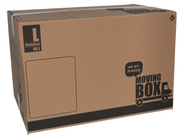 verhuisdoos 60 x 40 x 40 cm 95 liter karton bruin