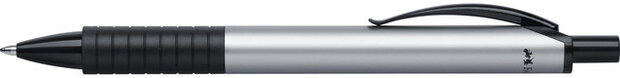 balpen Basic M 14 cm aluminium zwart/matzilver