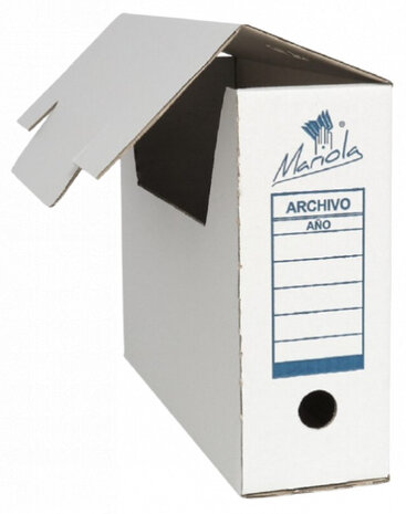 archiefdoos Folio A4 27,5 x 12 x 39 cm karton wit