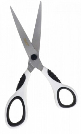 kantoorschaar 20,5 cm RVS wit/zwart