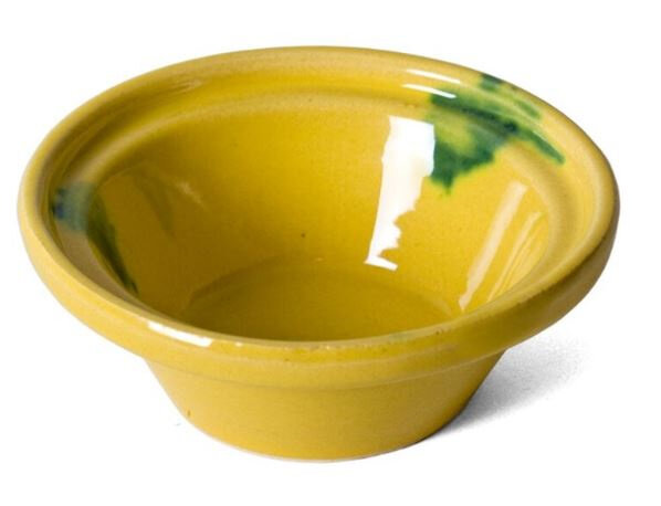 tapasschaaltje 8 cm keramiek geel