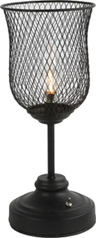 kandelaar Elenor led 12,5 x 30,5 cm staal zwart