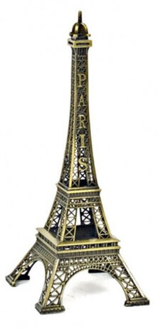 beeldje Eifeltoren 13 x 32 cm staal goud