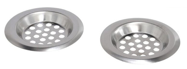 afwasfilter 6 cm staal zilver 2 stuks