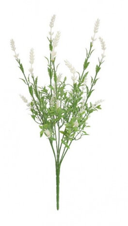 kunstplant Lavender 49 cm wit/groen