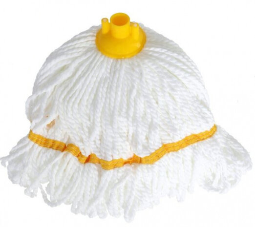 vloermop 150 gram polyester wit
