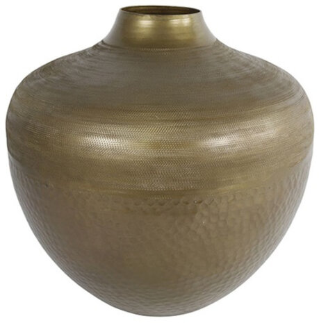 vaas Amelie 37 x 37 x 38 cm staal/nikkel goud