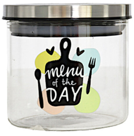 voorraadpot Menu Of The Day 450 ml glas transparant