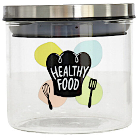 voorraadpot Healthy Food 450 ml glas transparant