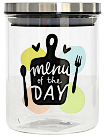 voorraadpot Menu Of The Day 650 ml glas transparant