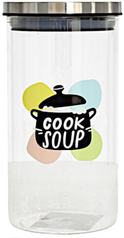 voorraadpot Cook Soup 900 ml 10 cm glas transparant