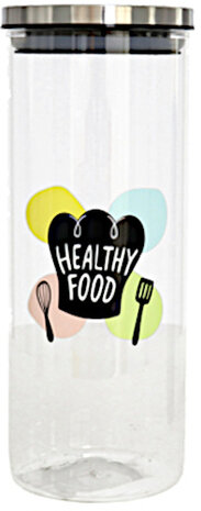 voorraadpot Healthy Food 1250 ml glas transparant