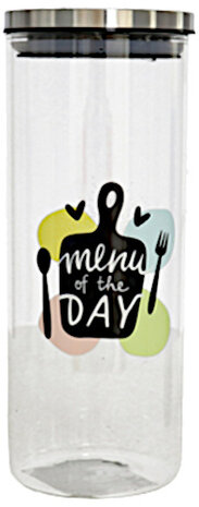 voorraadpot Menu Of The Day 1250 ml transparant