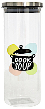 voorraadpot Cook Soup 1250 ml glas transparant
