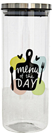 voorraadpot Menu Of The Day 1650 ml transparant
