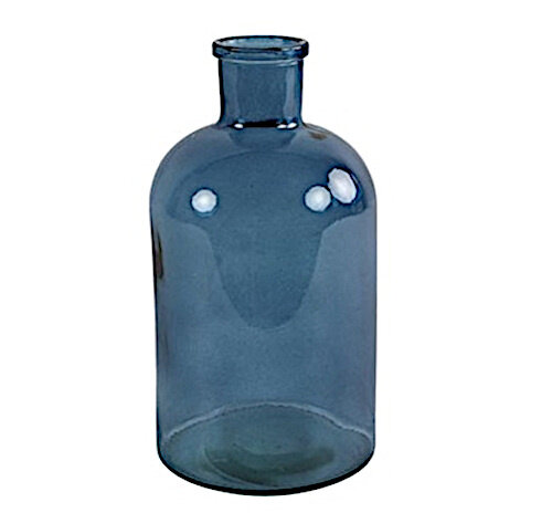 vaas Dena 27 x 14 cm glas blauw