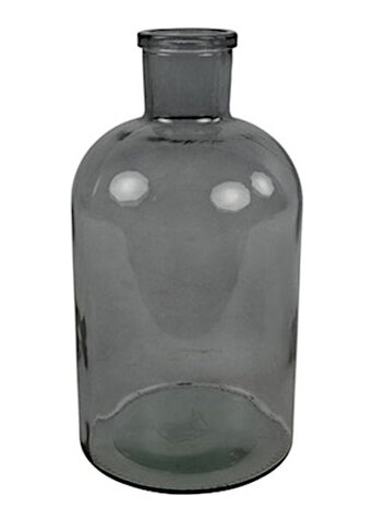 vaas Dena 27 x 14 cm glas donkergrijs