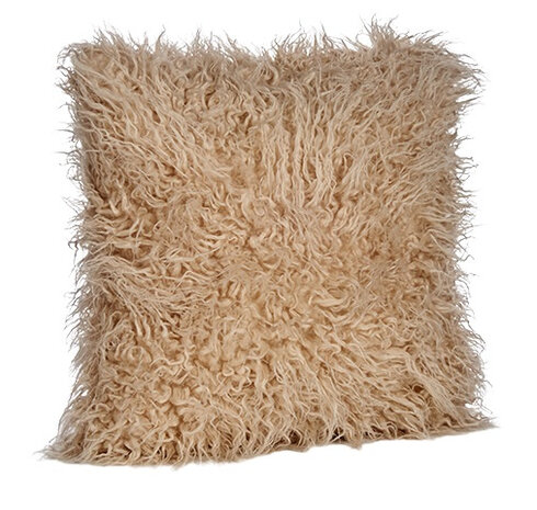 sierkussen Camel 45 x 45 cm synthetisch bruin