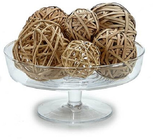 decoratieballen 26 x 19 x 42 cm hout bruin