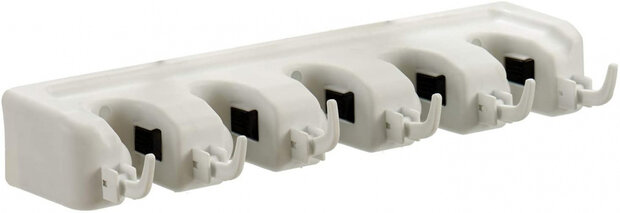 wandsteun bezems 40 x 9 x 6 cm wit