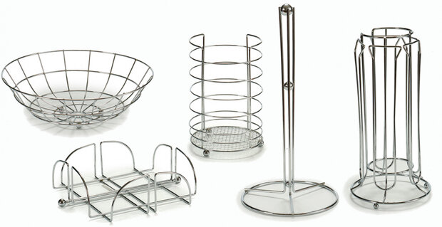 keukenhulphouders RVS zilver 5-delig