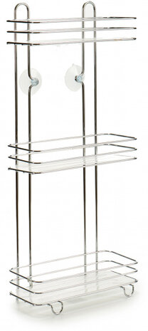 doucherek 26 x 13,5 x 59,5 cm staal zilver